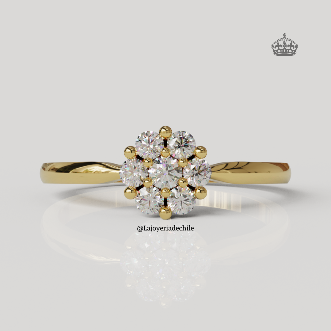 Anillo de compromiso "Flower shine"