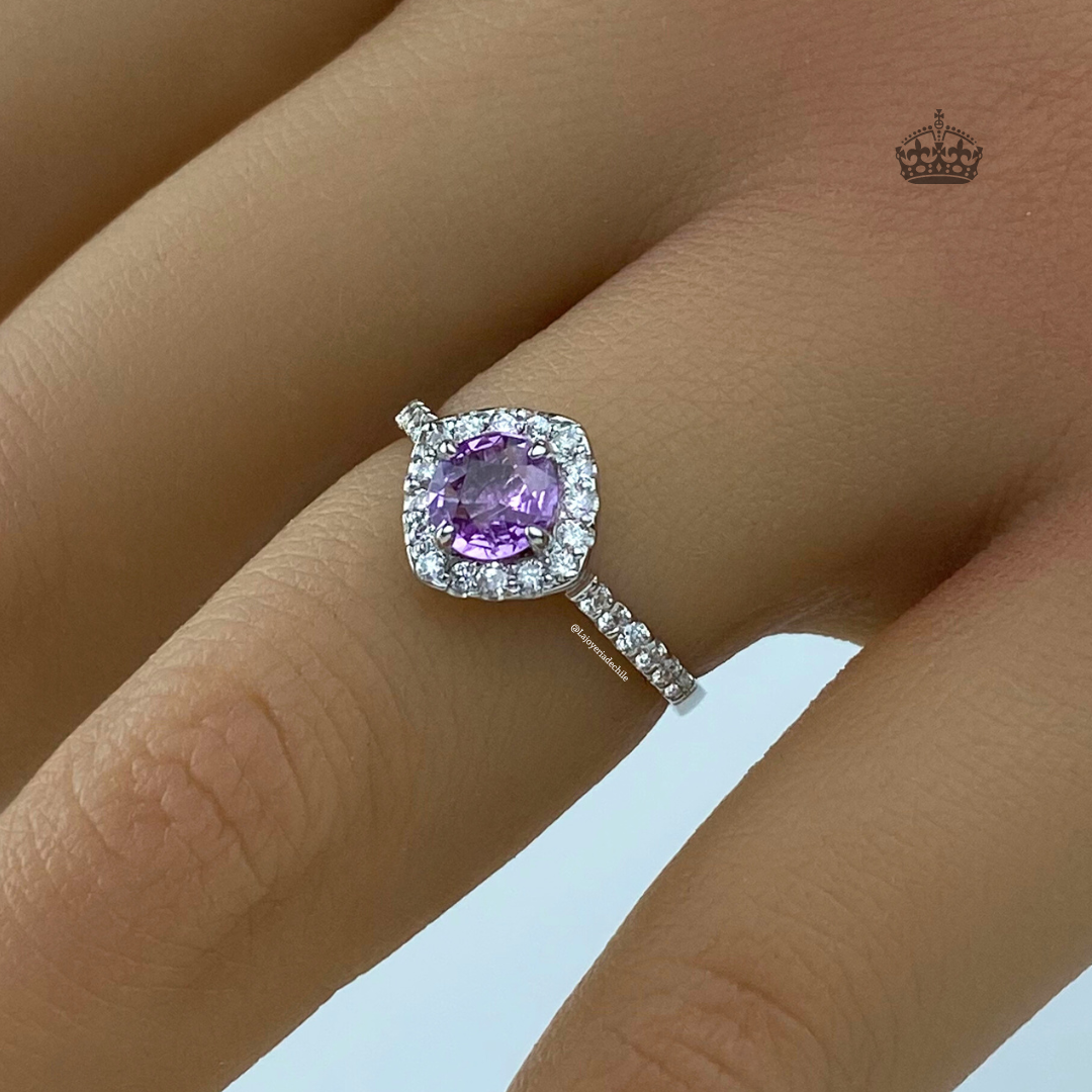 Anillo de compromiso "Dublín - Piedras de colores"