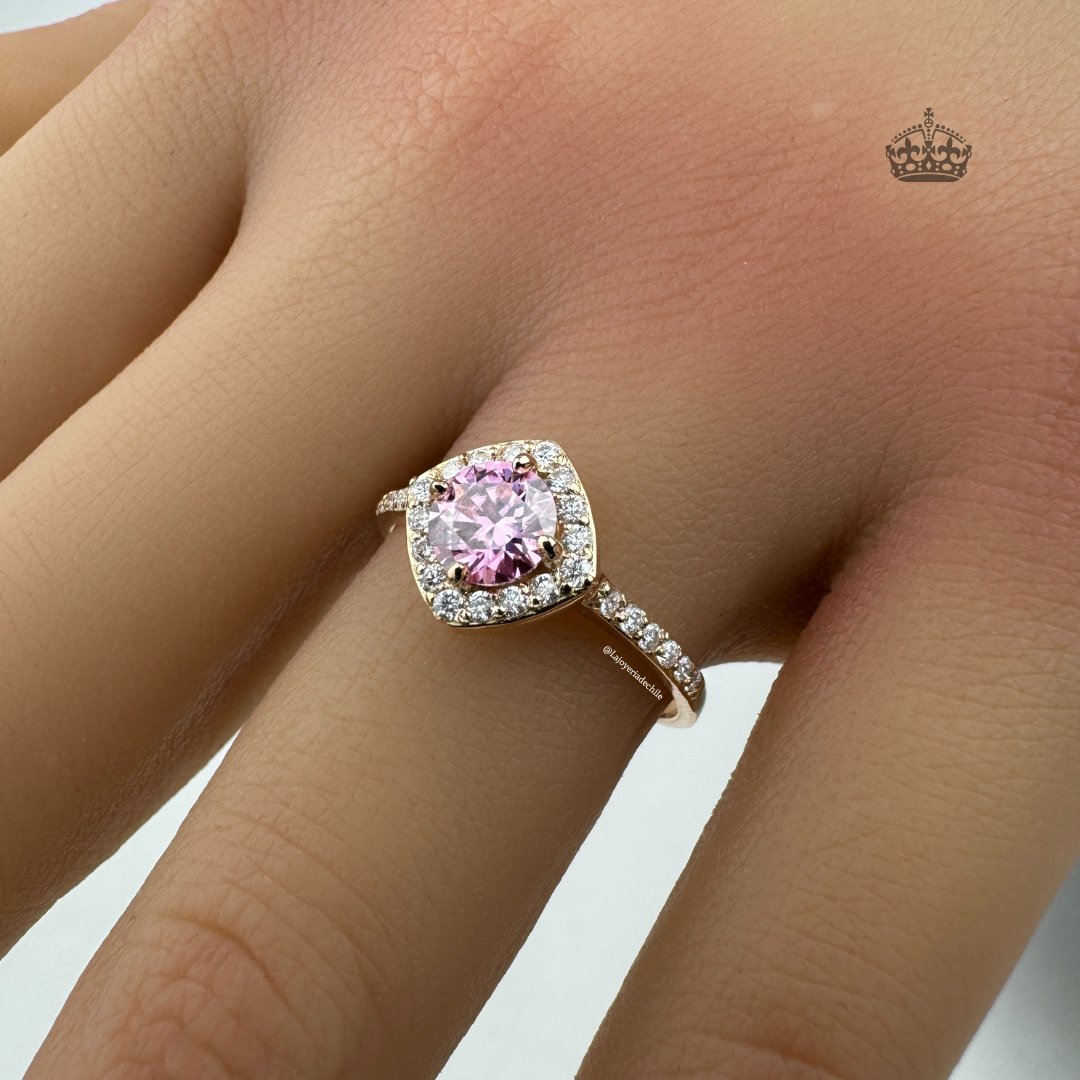 Anillo de compromiso "Dublín - Piedras de colores"
