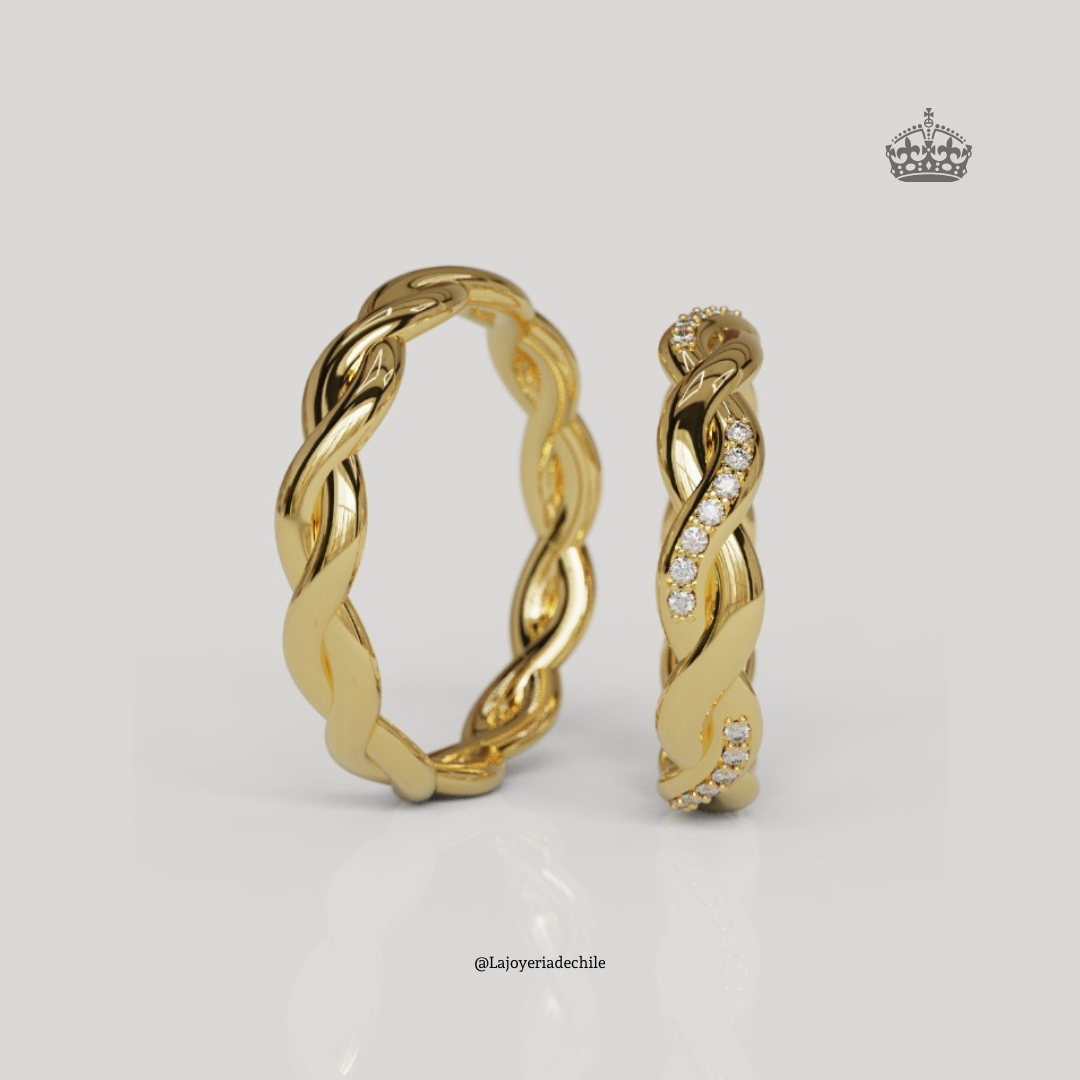 Anillo de matrimonio "Trenzas Irlandesas"