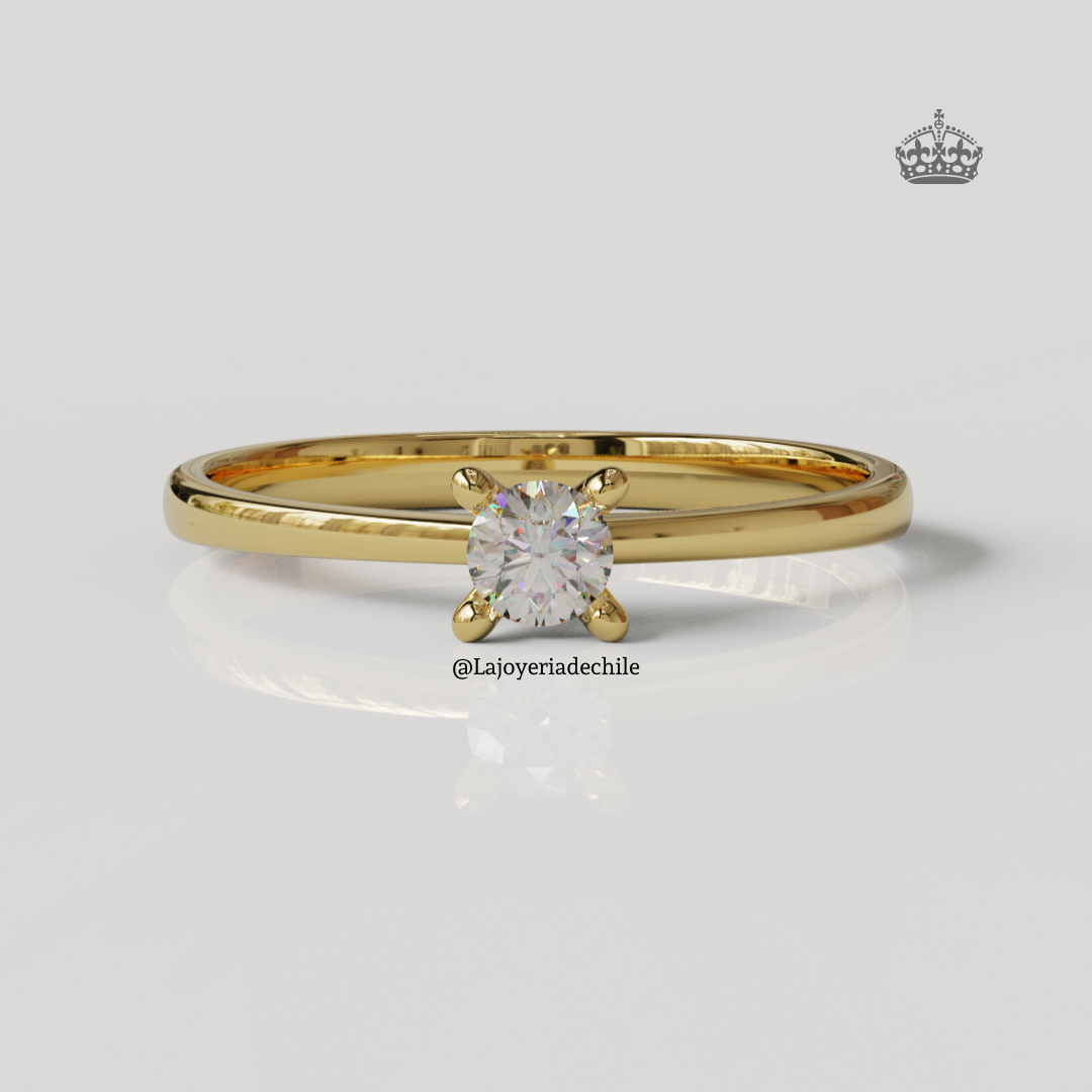 Anillo de compromiso "Solitario 4 grifas"