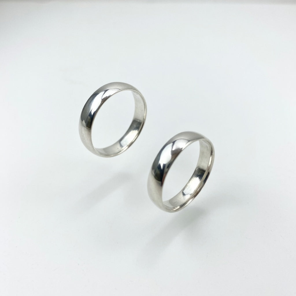 Anillos de matrimonio de Plata modelo Media Caña
