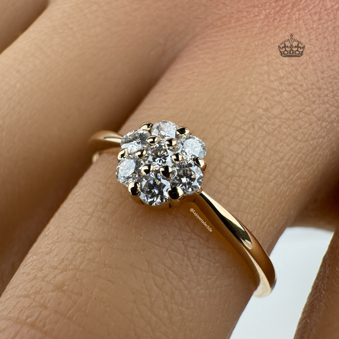 Anillo de compromiso "Flower shine"