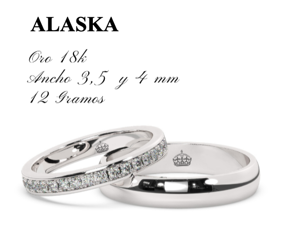 Anillo de matrimonio "Alaska 2.0- 12 gr"