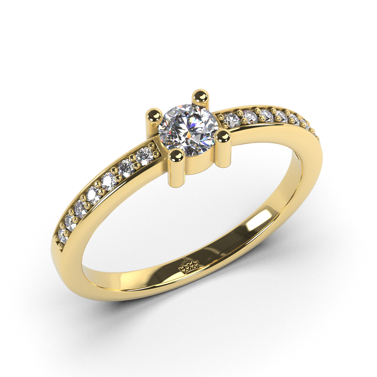 Anillo de compromiso "Pave clásico"