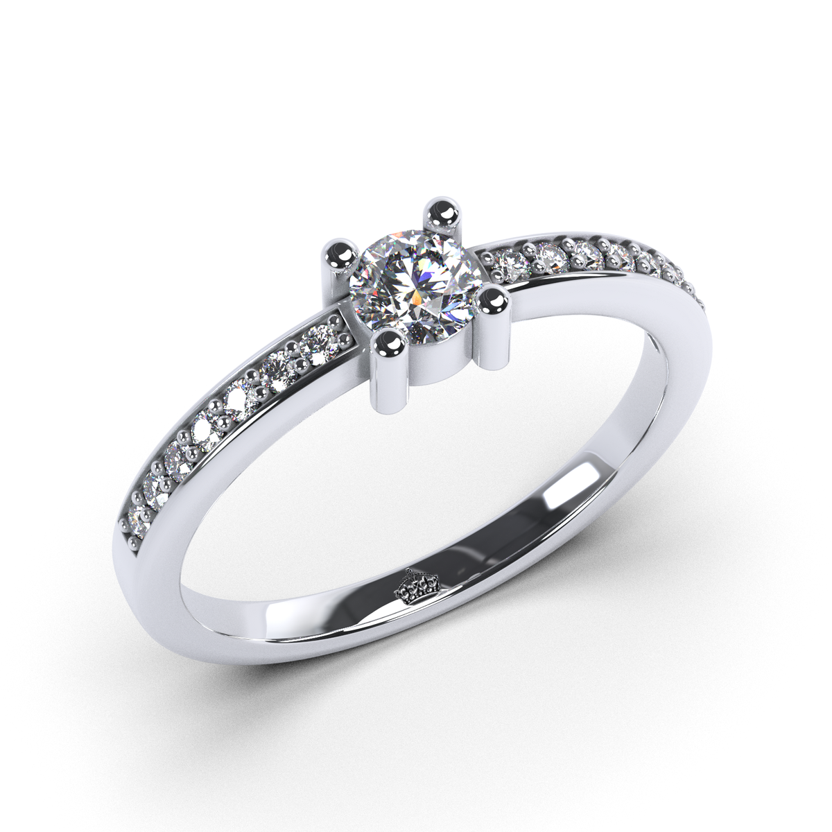 Anillo de compromiso "Pave clásico"