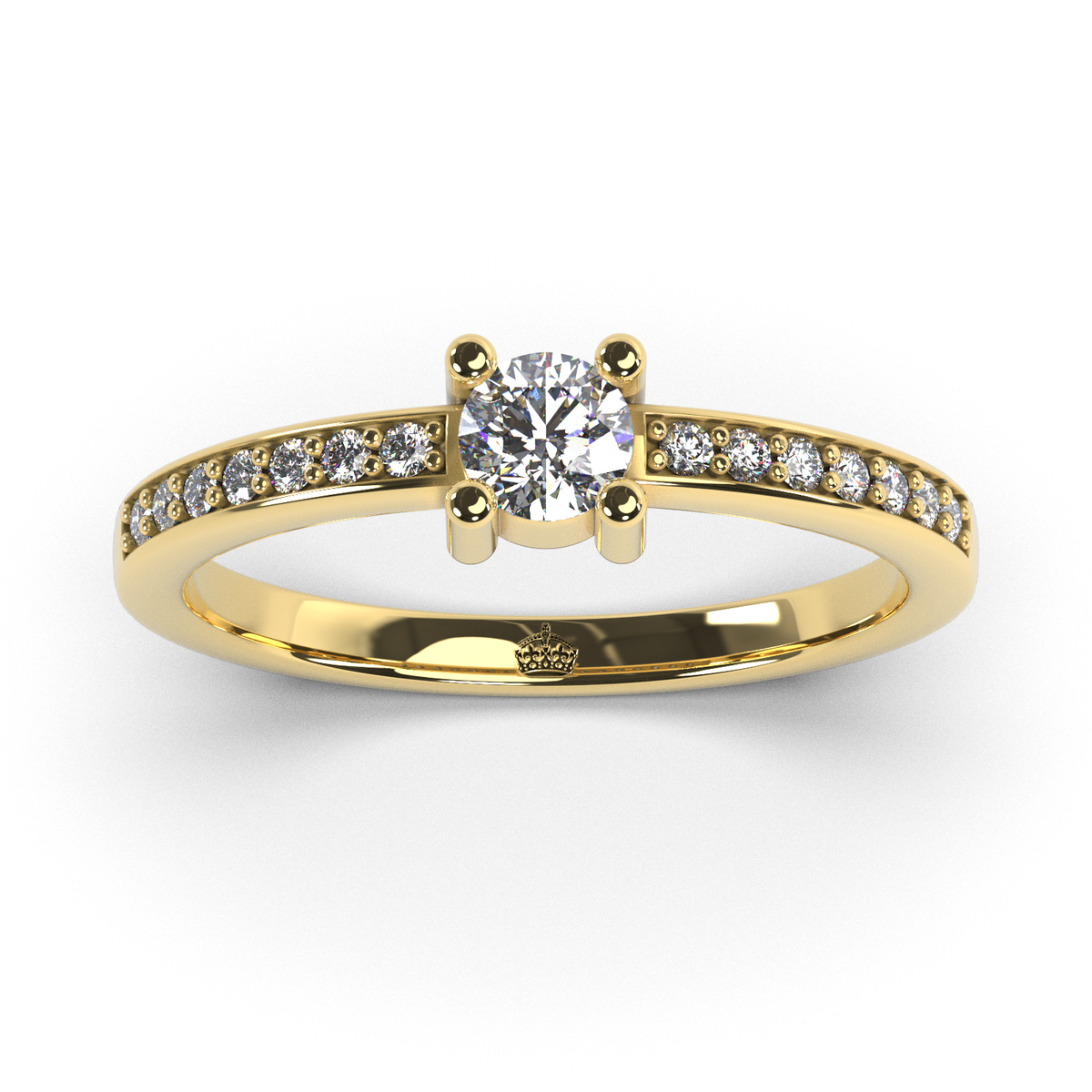Anillo de compromiso "Pave clásico"
