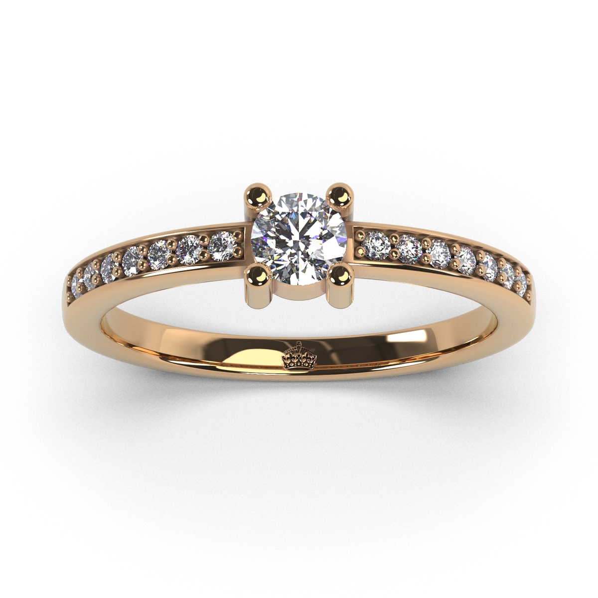 Anillo de compromiso "Pave clásico"