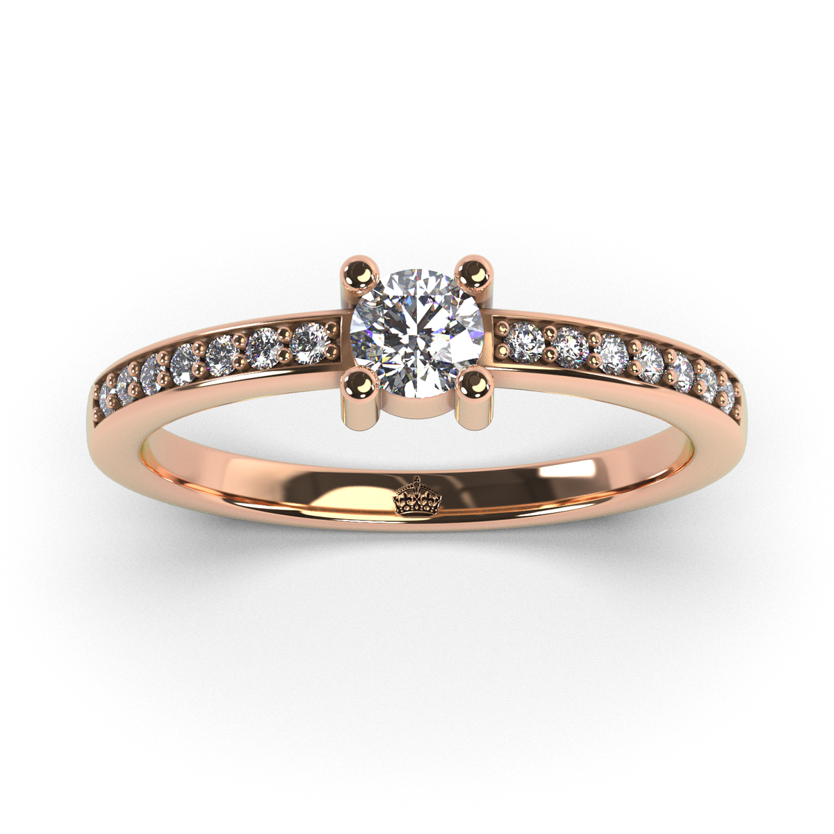 Anillo de compromiso "Pave clásico"