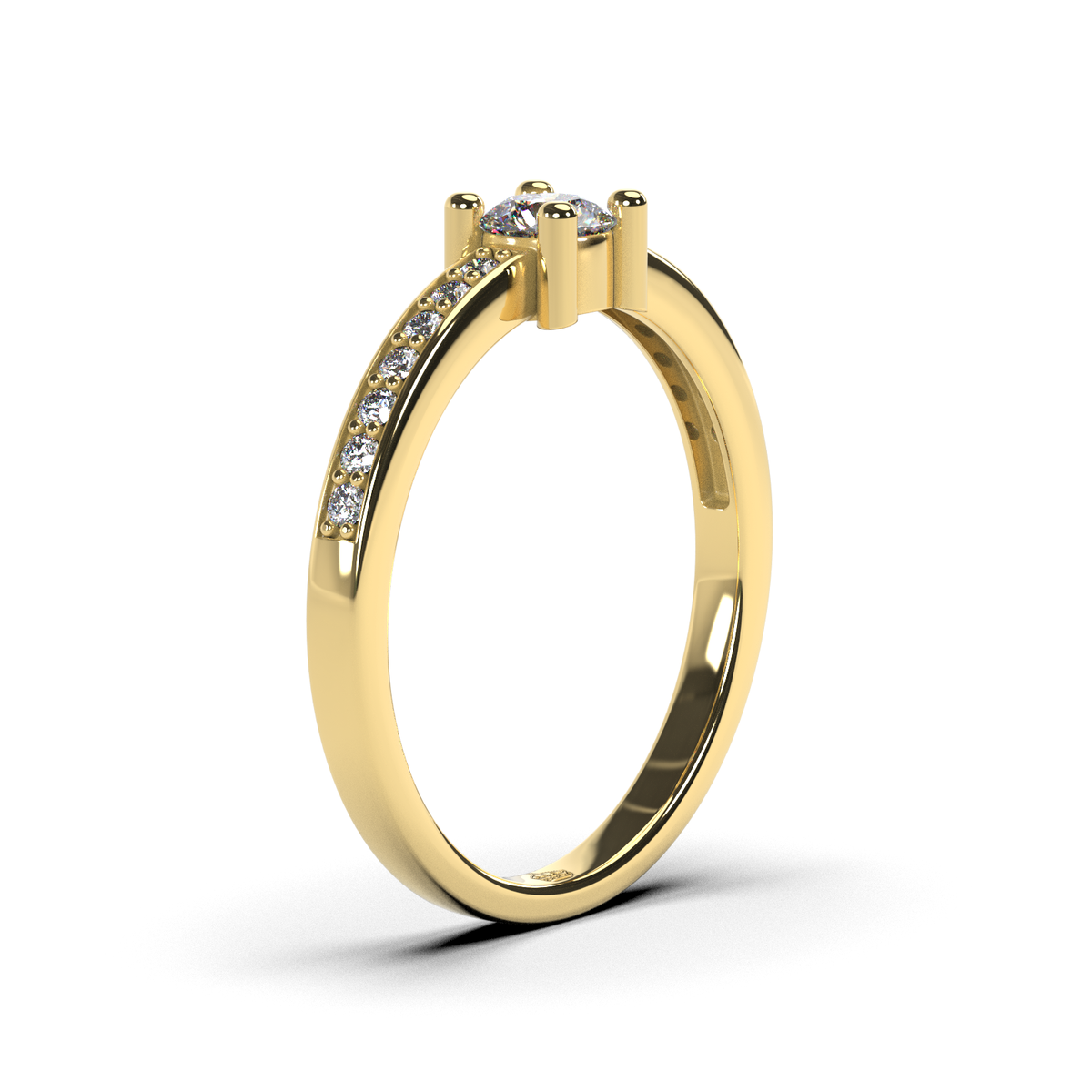 Anillo de compromiso "Pave clásico"