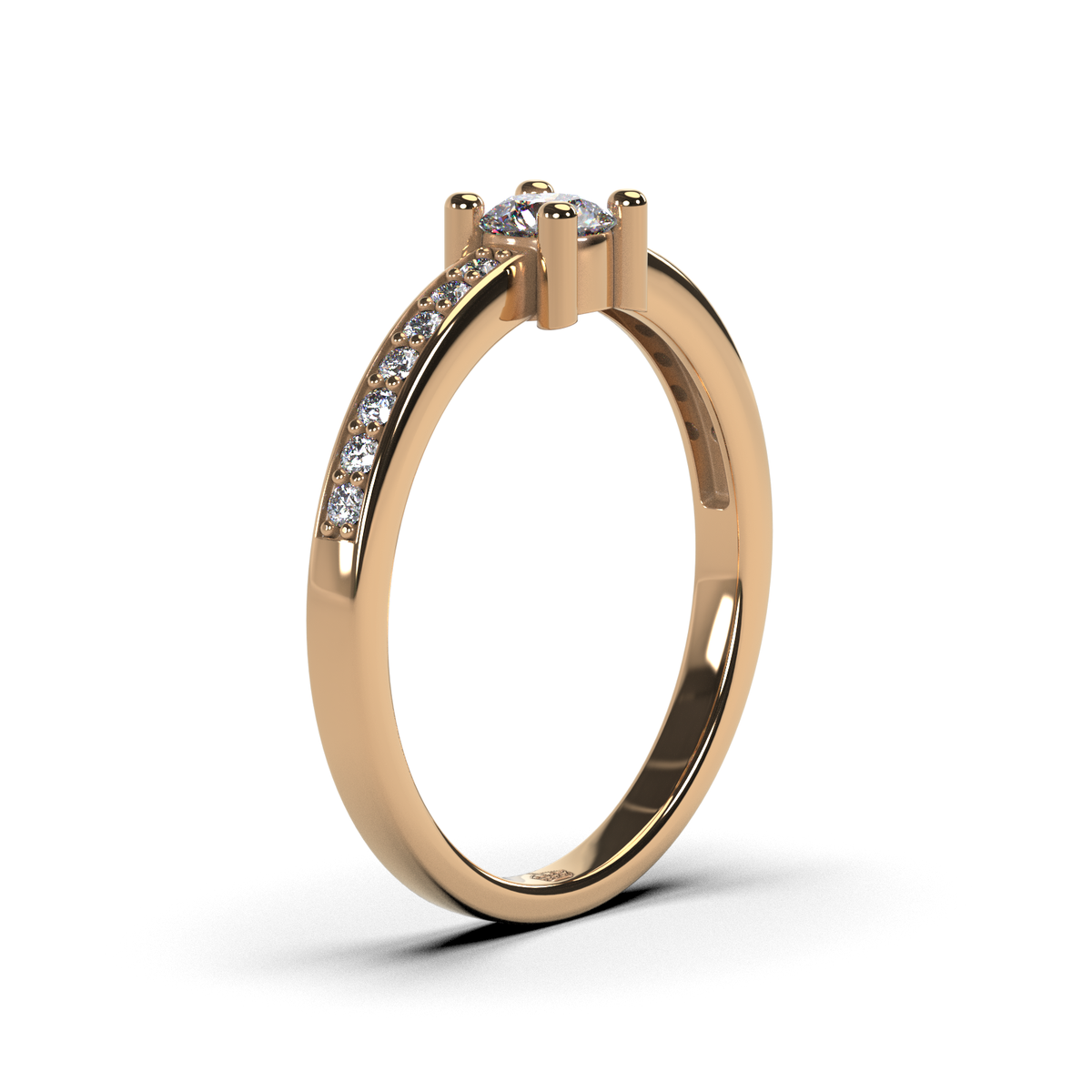 Anillo de compromiso "Pave clásico"