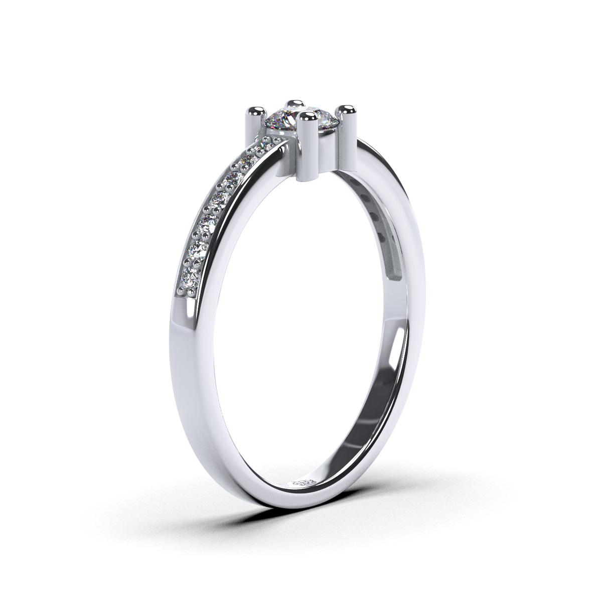 Anillo de compromiso "Pave clásico"