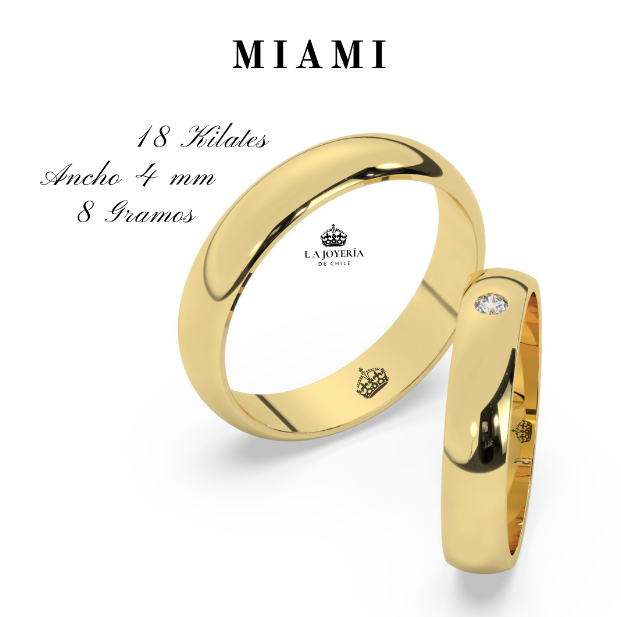 Anillo de matrimonio "Miami 12 Gramos"