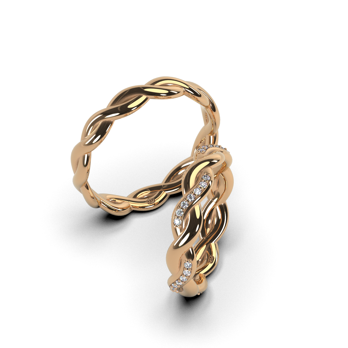 Anillo de matrimonio "Trenzas Irlandesas"